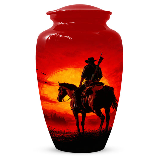 Cowboy Keepsake Urn for Ashes - Personalized Western Memorial for Dad