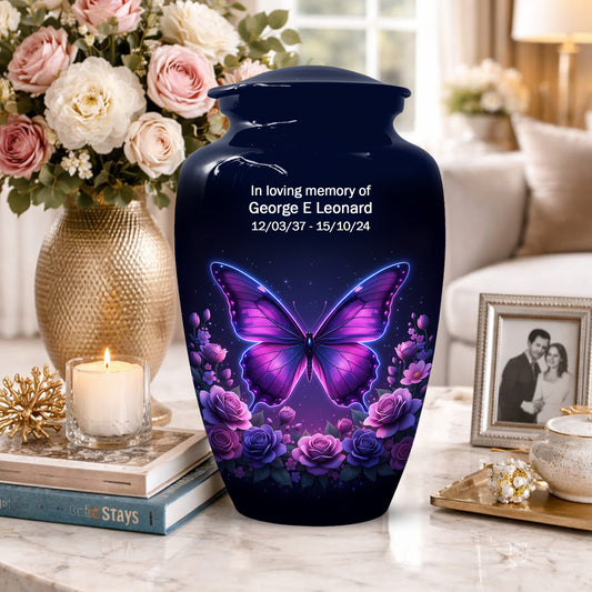 Butterfly Memorial Urn for Mom - Beautiful Cremation Urns for Women