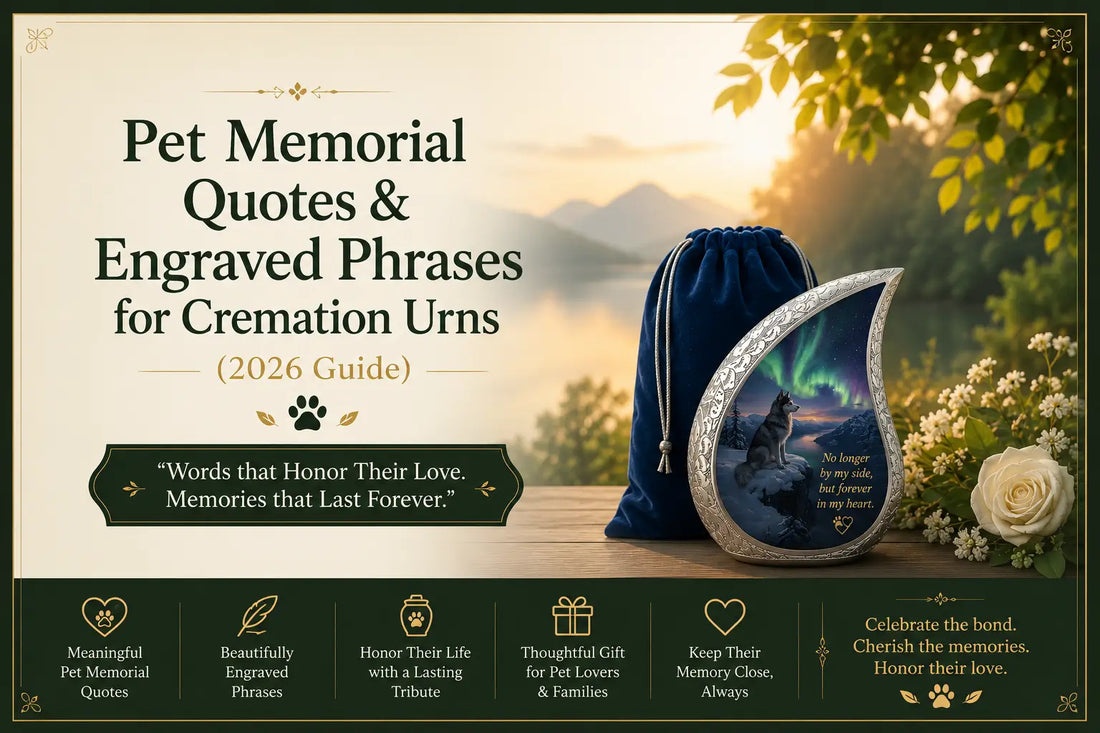Pet Memorial Quotes & Engraved Phrases for Cremation Urns (2026 Guide)