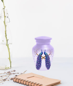 Peacock Companion Urn For Human Ashes - Extra Large Couple Urns For Husband and Wife