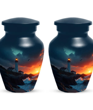Lighthouse Urns For Human Ashes | Handmade Ocean Cremation Urn For Male And Female