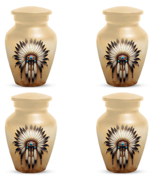 Native American Urns for Human Ashes | Western Memorial Mini Keepsake Urn for Adults