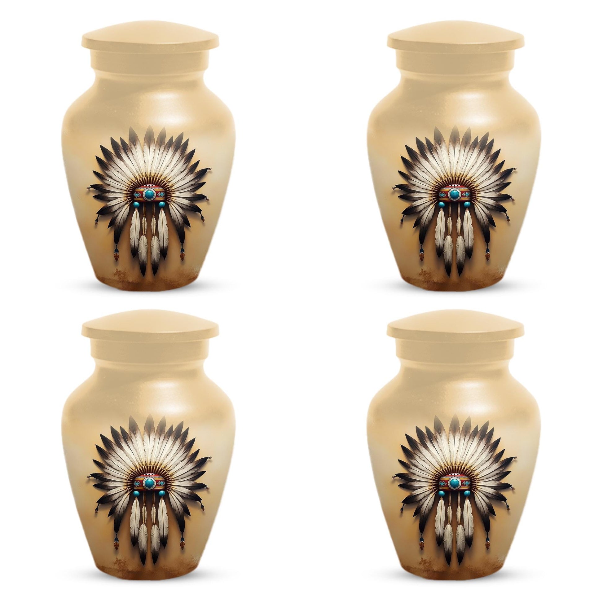 Native American Urns for Human Ashes | Western Memorial Mini Keepsake Urn for Adults