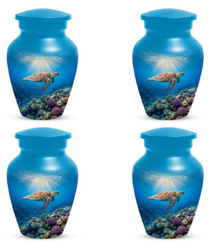 Personalized Sea Turtle Urn for Ashes, Ocean Cremation Urns For Men & Women