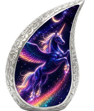 Unicorn Memorial Urn for Mom, Fantasy Cremation Urn for Women