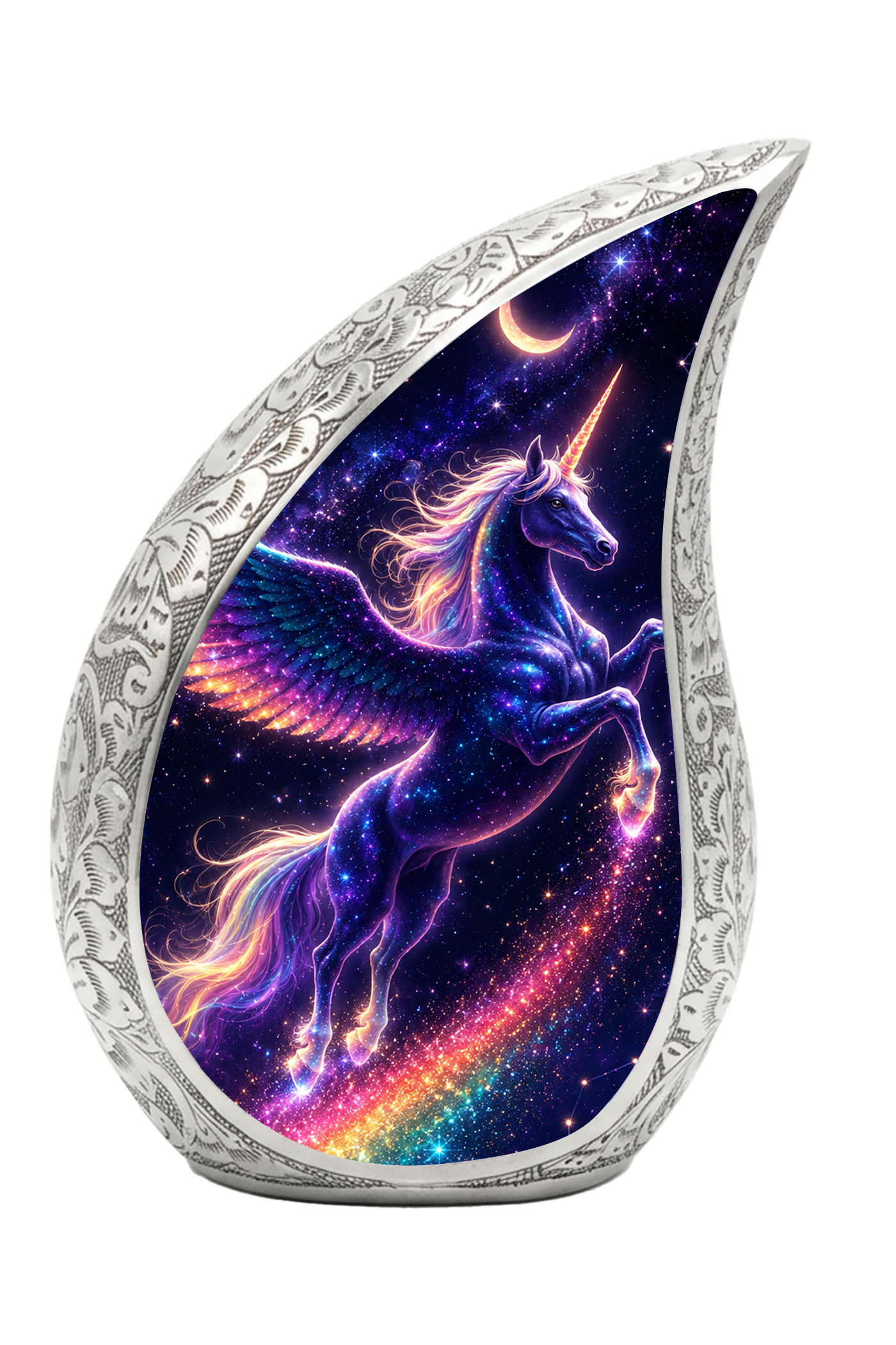 Unicorn Memorial Urn for Mom, Fantasy Cremation Urn for Women