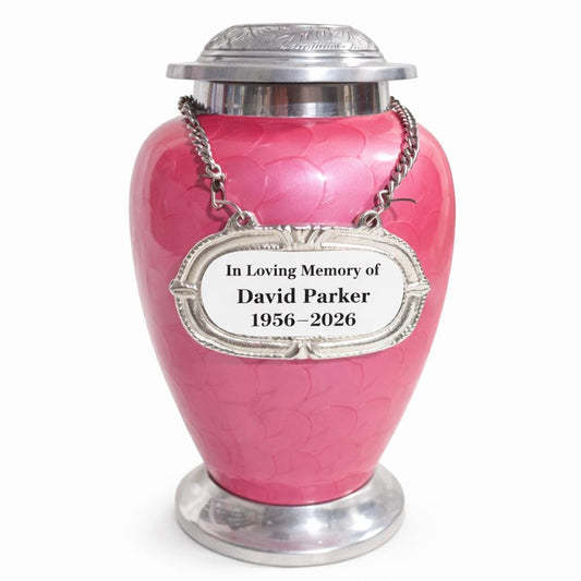 Pink Urn For Human Ashes - Personalized Large Cremation Urns For Adults