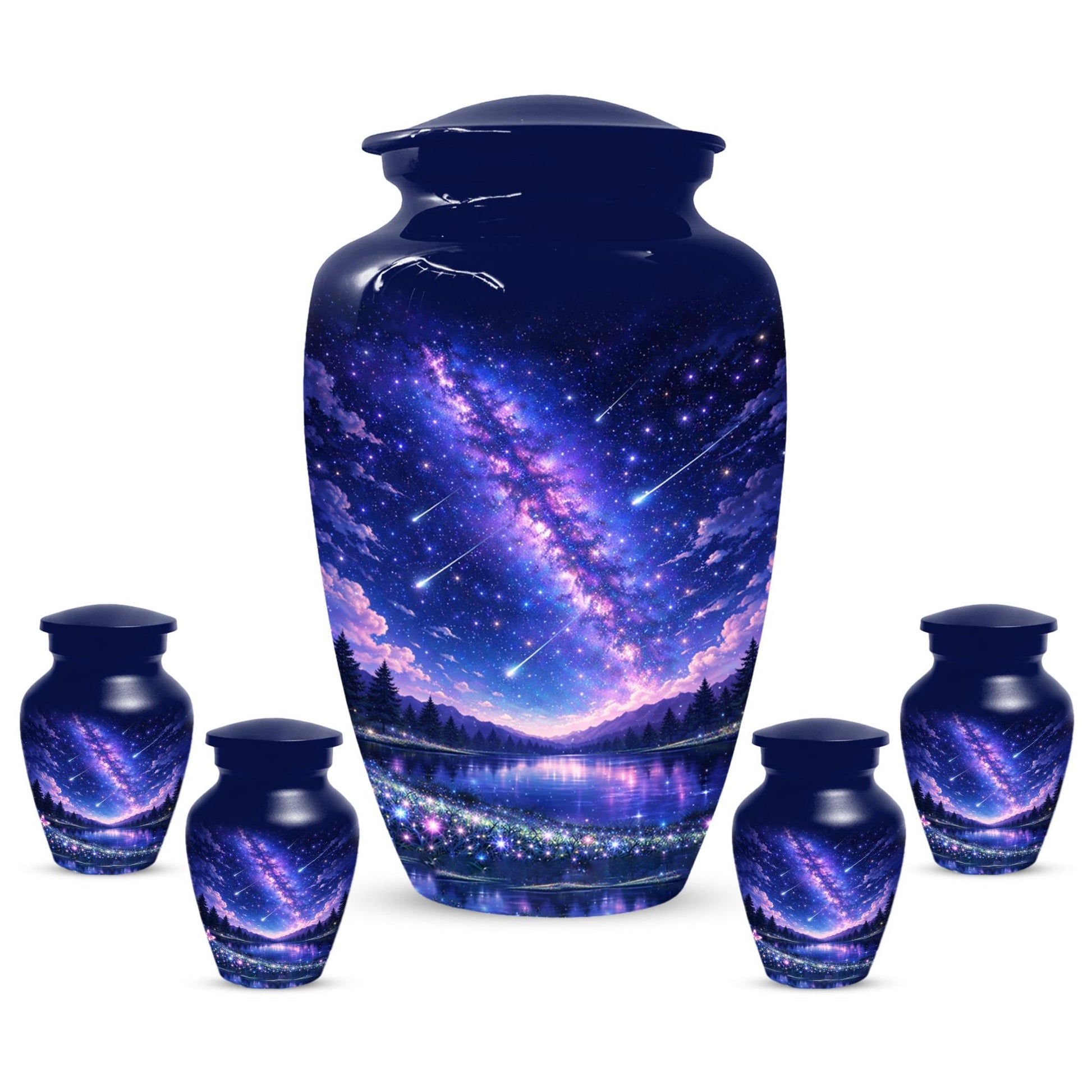Star Galaxy Urn For Ashes - Decorative Teardrop Urns For Adult Mom and Dad