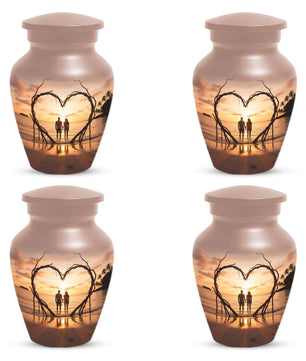 Sunset Beach Couple Urns For Ashes - Extra large Comapanion Urn For Mom and Dad
