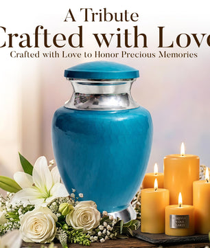 Art Urn for Ashes Adult Male, Color Customization Urns for Human Ash, (Color Theme, Variation 01)