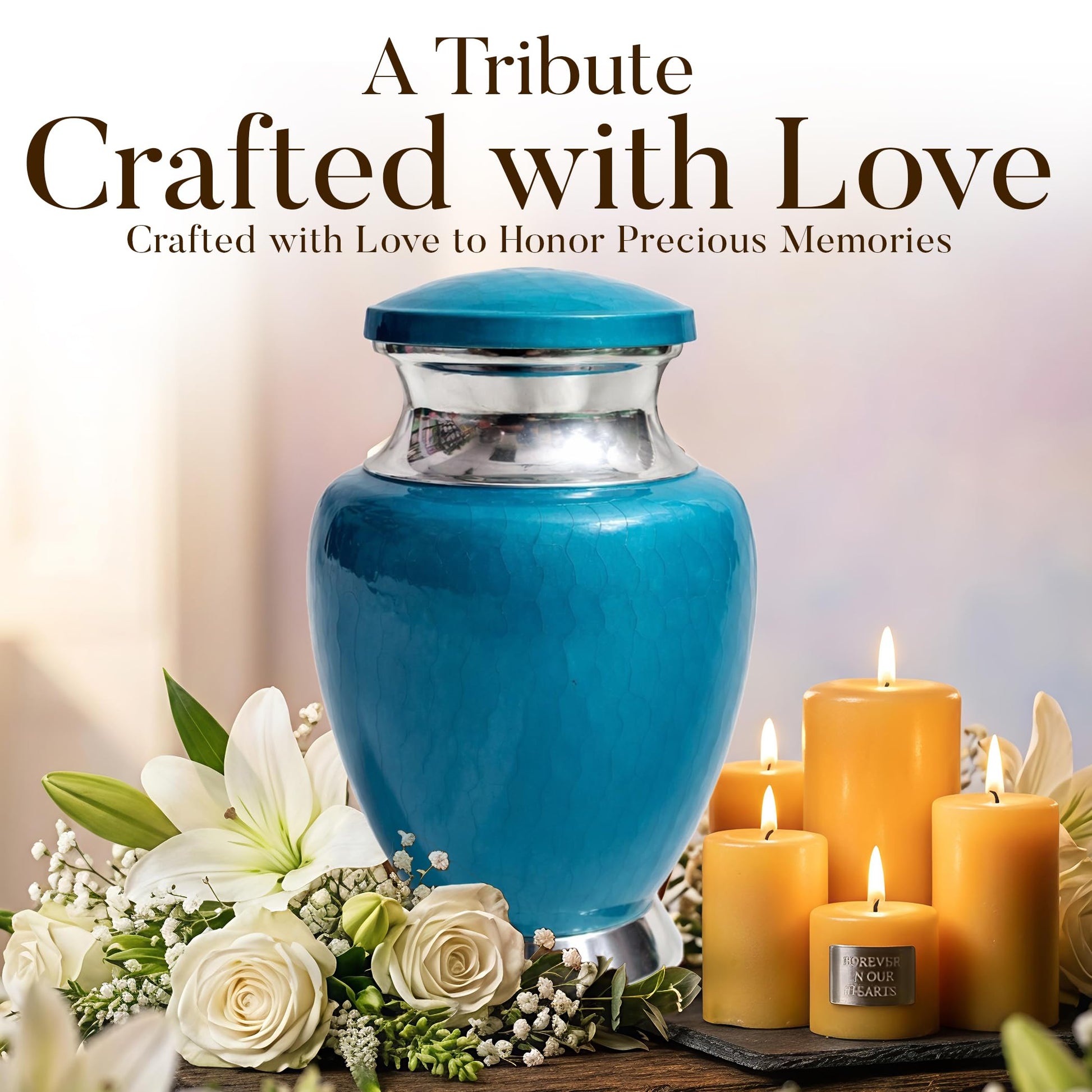 Art Urn for Ashes Adult Male, Color Customization Urns for Human Ash, (Color Theme, Variation 01)