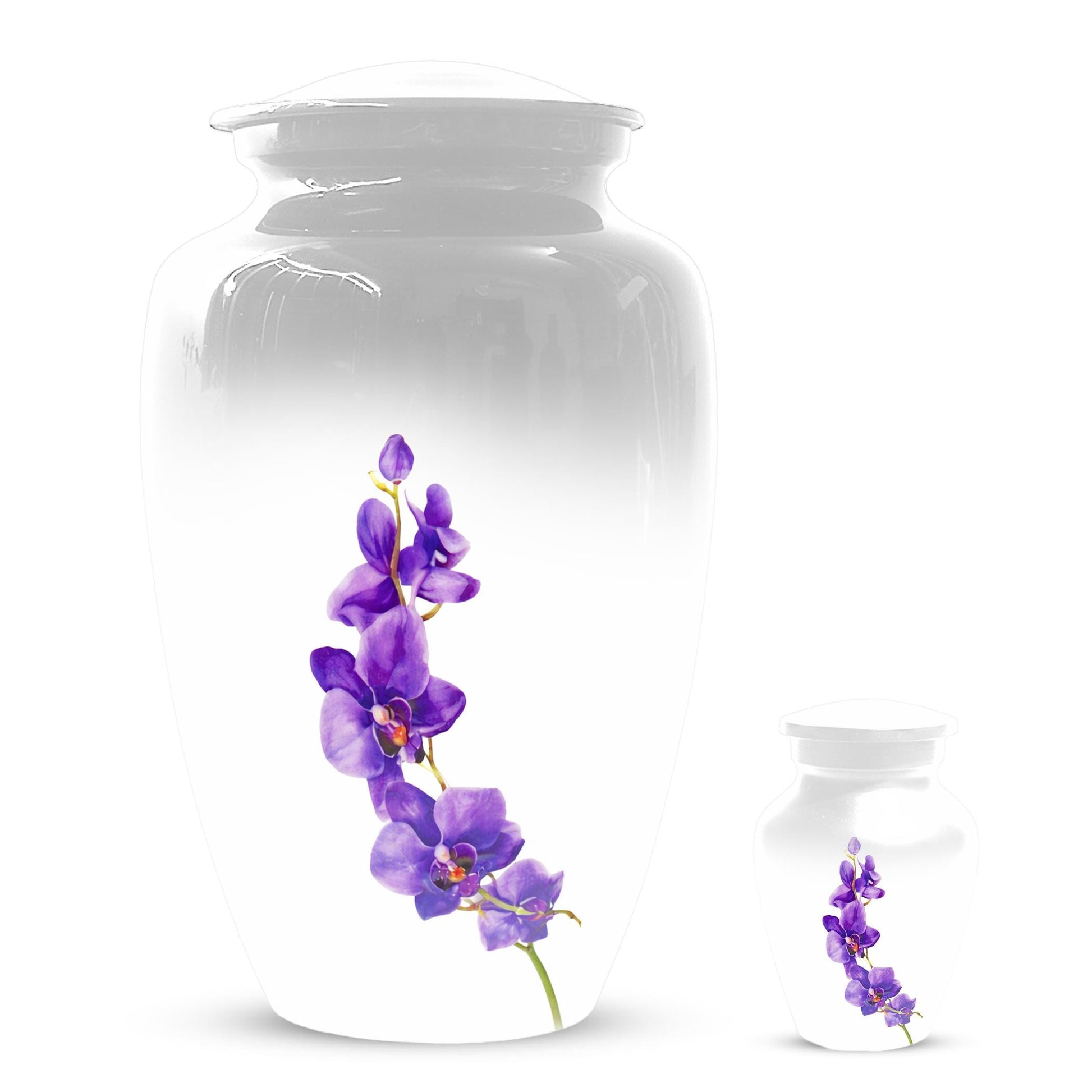 Puprle Orchid Urn For Human Ashes - Flower Mini Urns For Male and Female