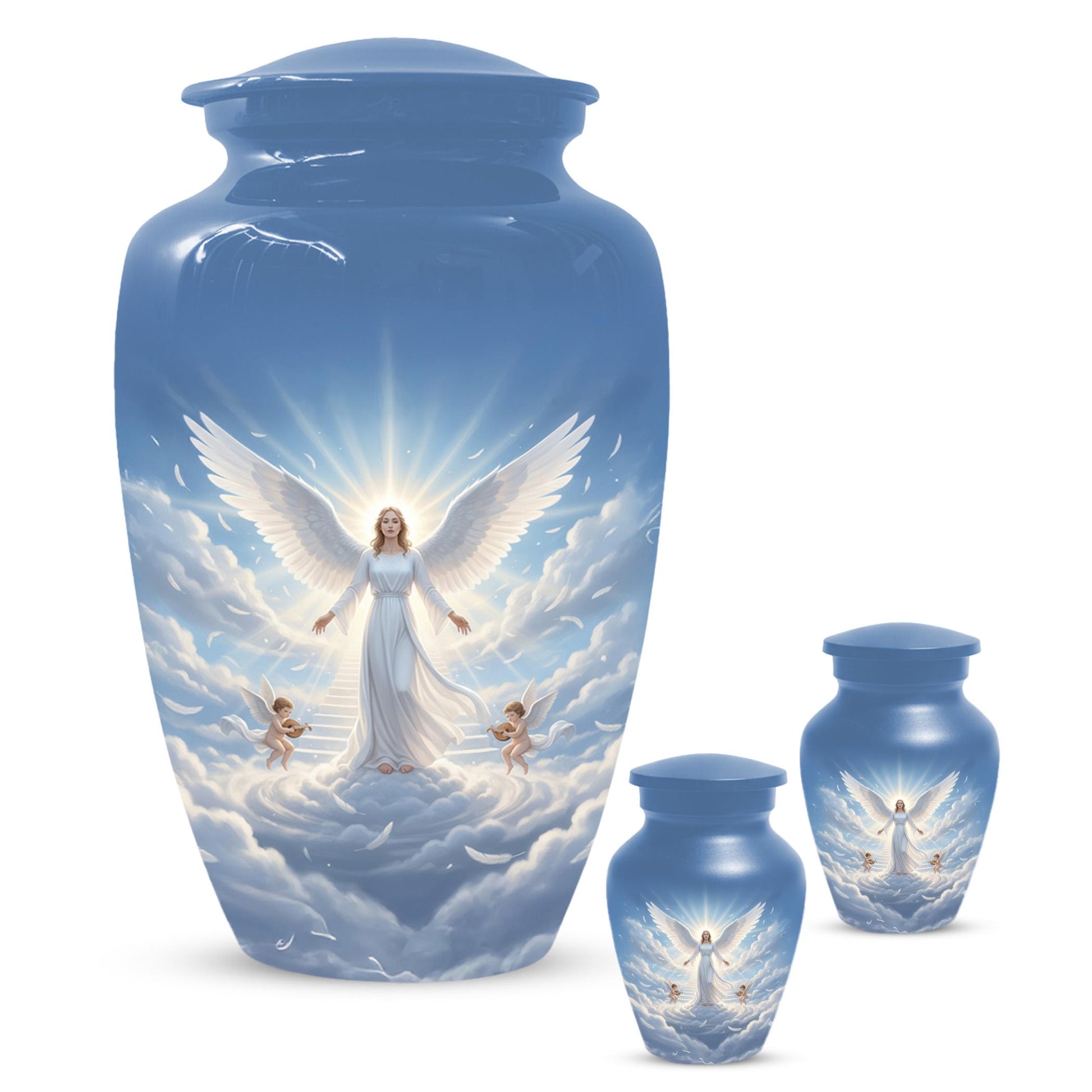 Guardian Angel Urn For Mom | Handmade Cremation Urns For Women Ashes