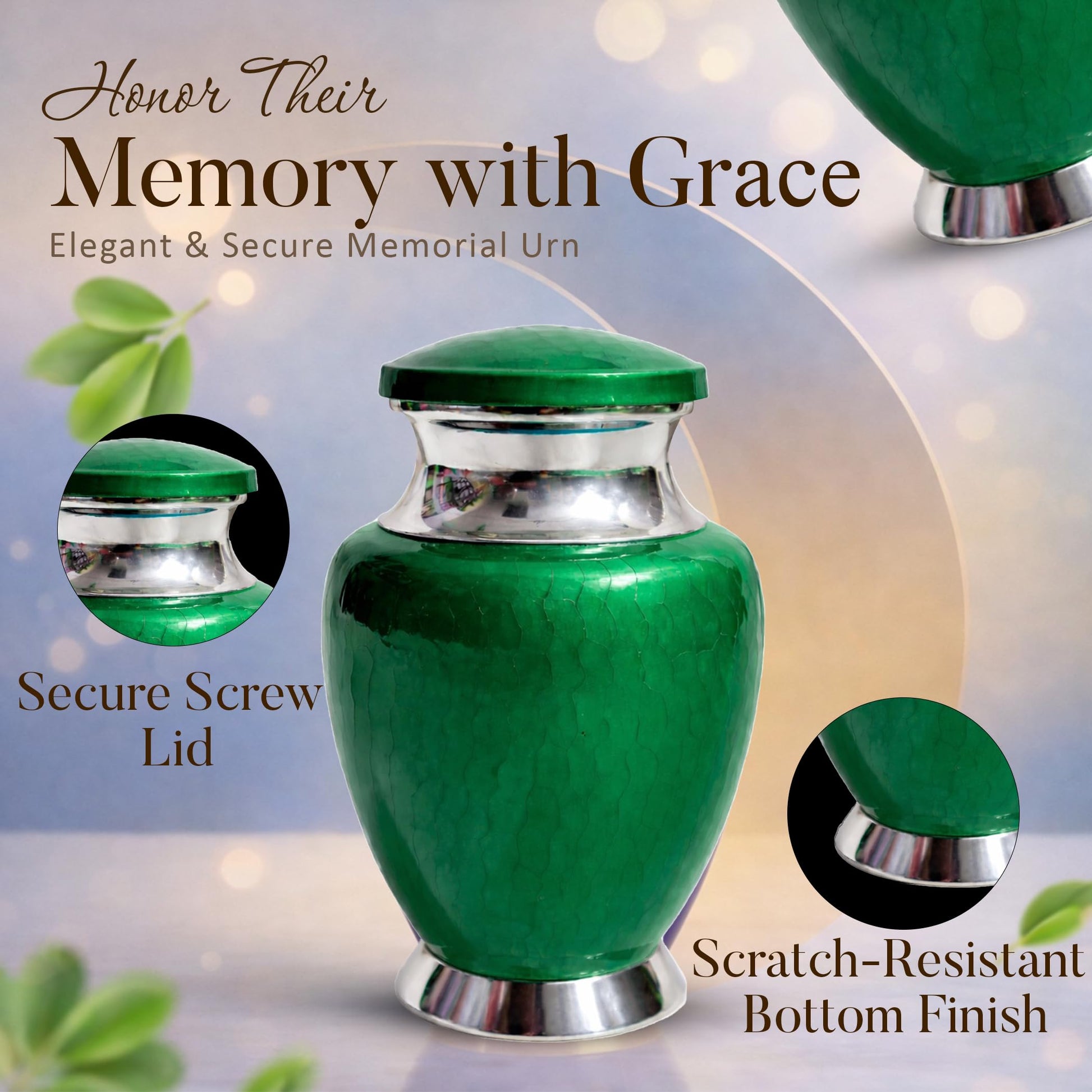 Art Urn for Ashes Adult Male, Color Customization Urns for Human Ash, (Color Theme, Variation 01)