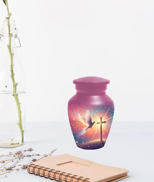 Dove Cremation Urn for Ashes - Cross Religious Urns For Male & Female Ash