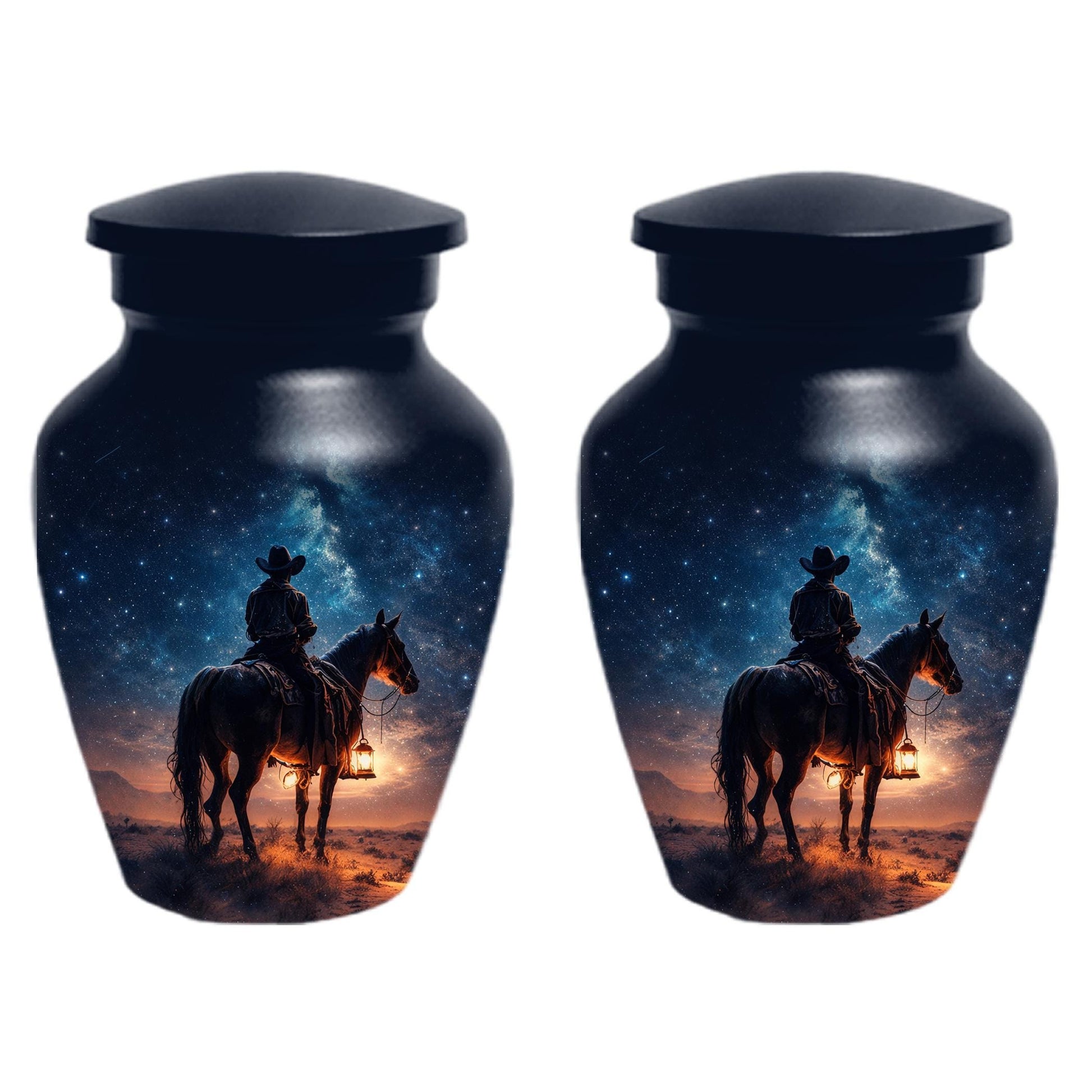 Western Cowboy Urn For Dads Ashes - Dallas Cowboys Mini Urns For Adult Male