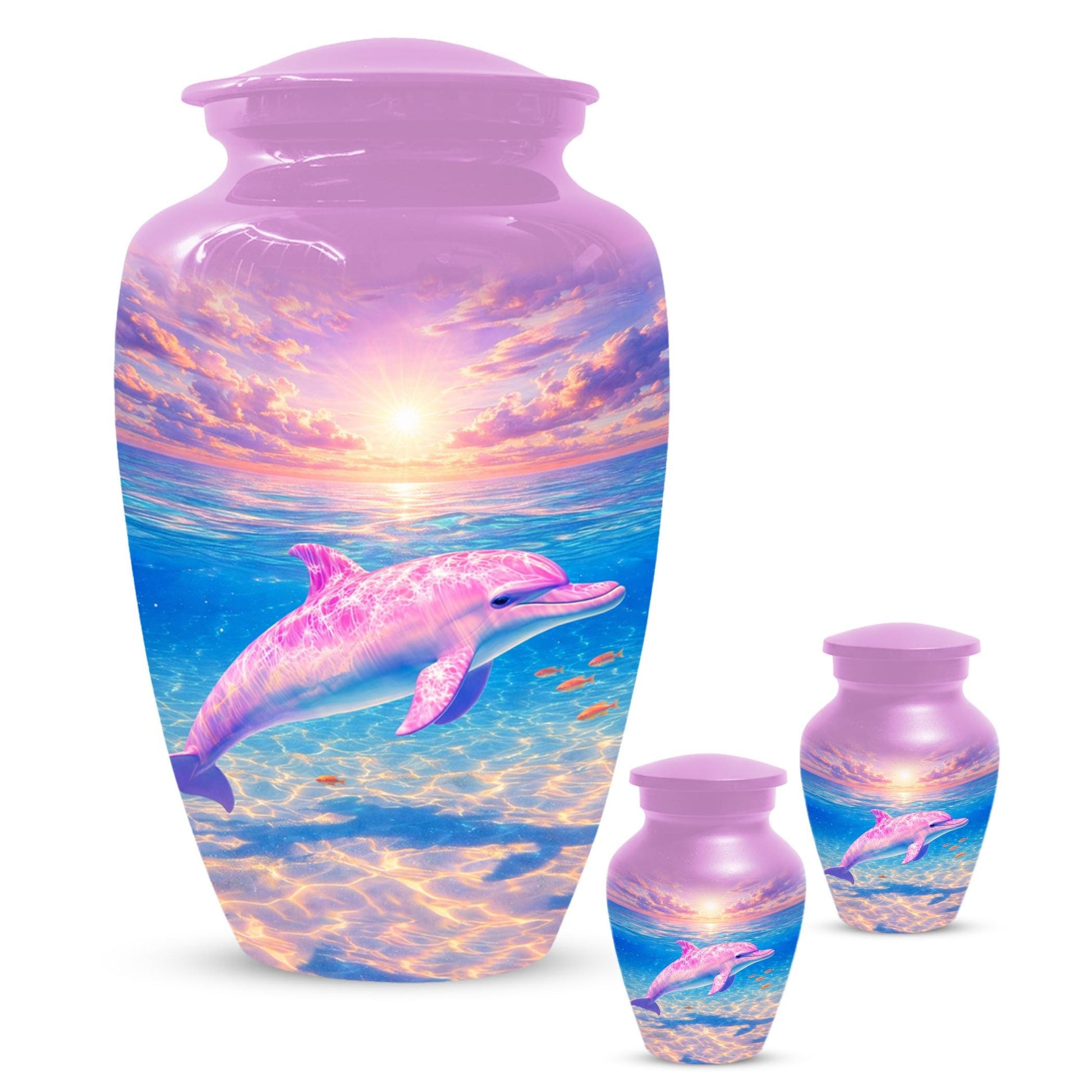 Dolphin Urn For Women Ashes - Pink Cremation Urns For Female