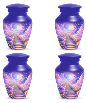 Floral Stairway Heaven Urn For Human Ashes - Moonlit Urns For Cremation, Funeral