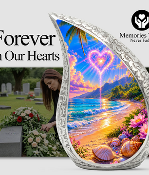 Beach Memorial Urn for Mom – Personalized Cremation Urn for Human Ashes | Beautiful Urns for Women