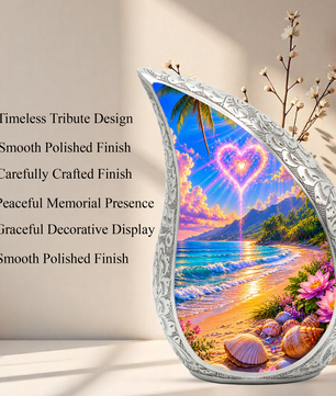 Beach Memorial Urn for Mom – Personalized Cremation Urn for Human Ashes | Beautiful Urns for Women