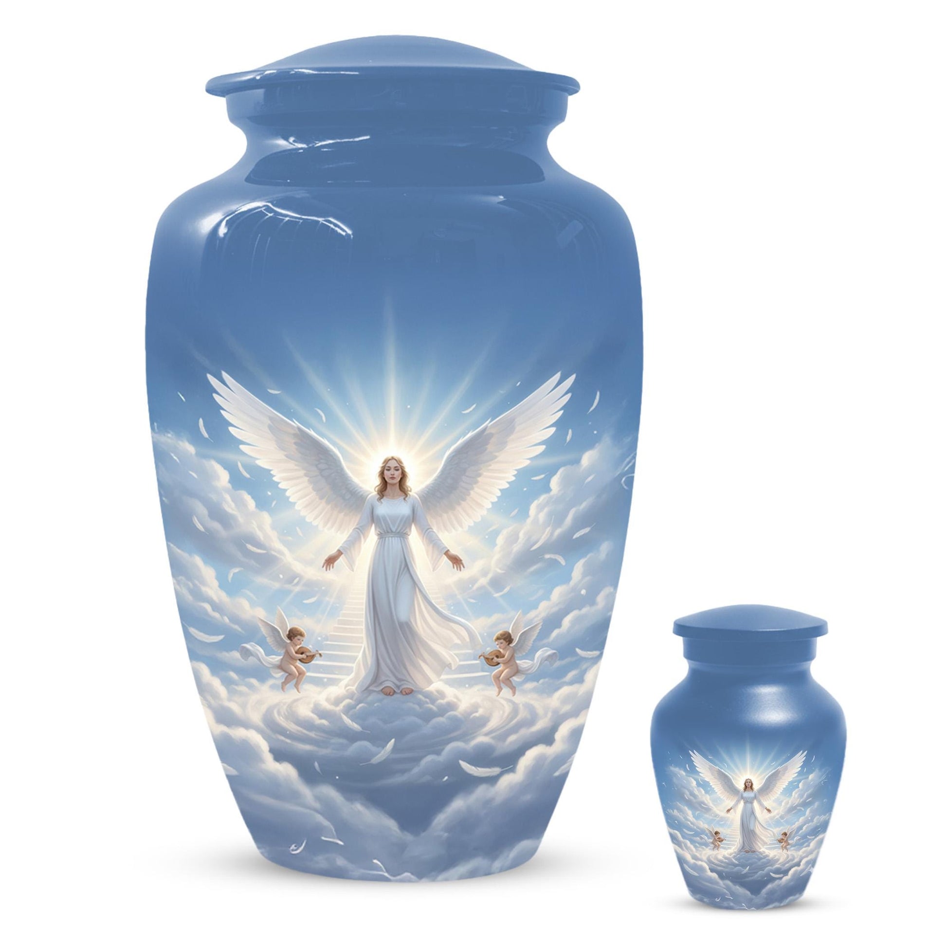 Guardian Angel Urn For Mom | Handmade Cremation Urns For Women Ashes