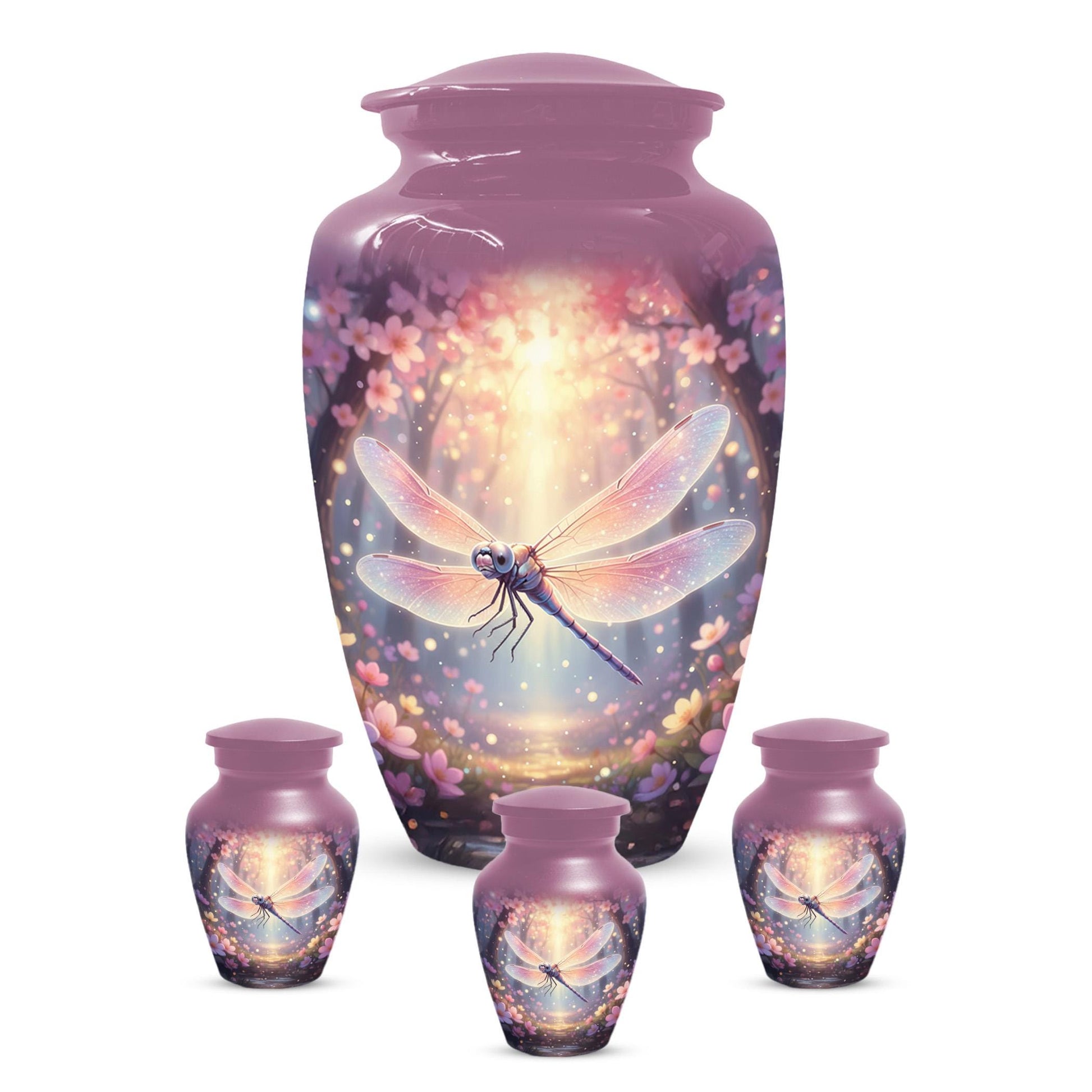Dragonfly Urn For Human Ashes Female - Pink Cremation Urns For Women