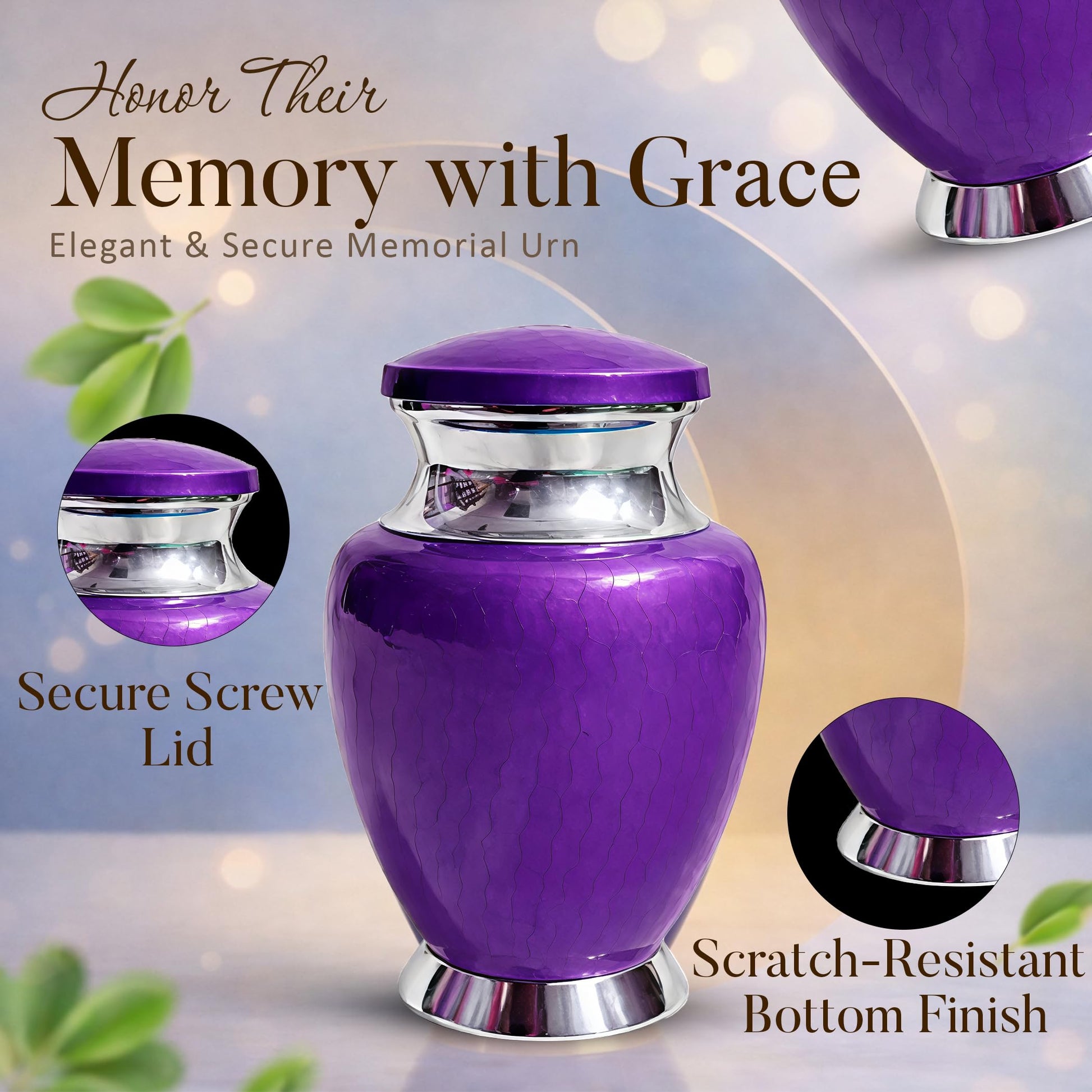 Art Urn for Ashes Adult Male, Color Customization Urns for Human Ash, (Color Theme, Variation 01)