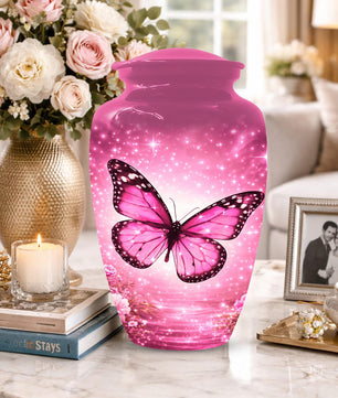 Butterfly Urn For Mom Ashes - Pink Cremation Urns For Adult Female