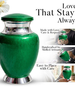 Art Urn for Ashes Adult Male, Color Customization Urns for Human Ash, (Color Theme, Variation 01)