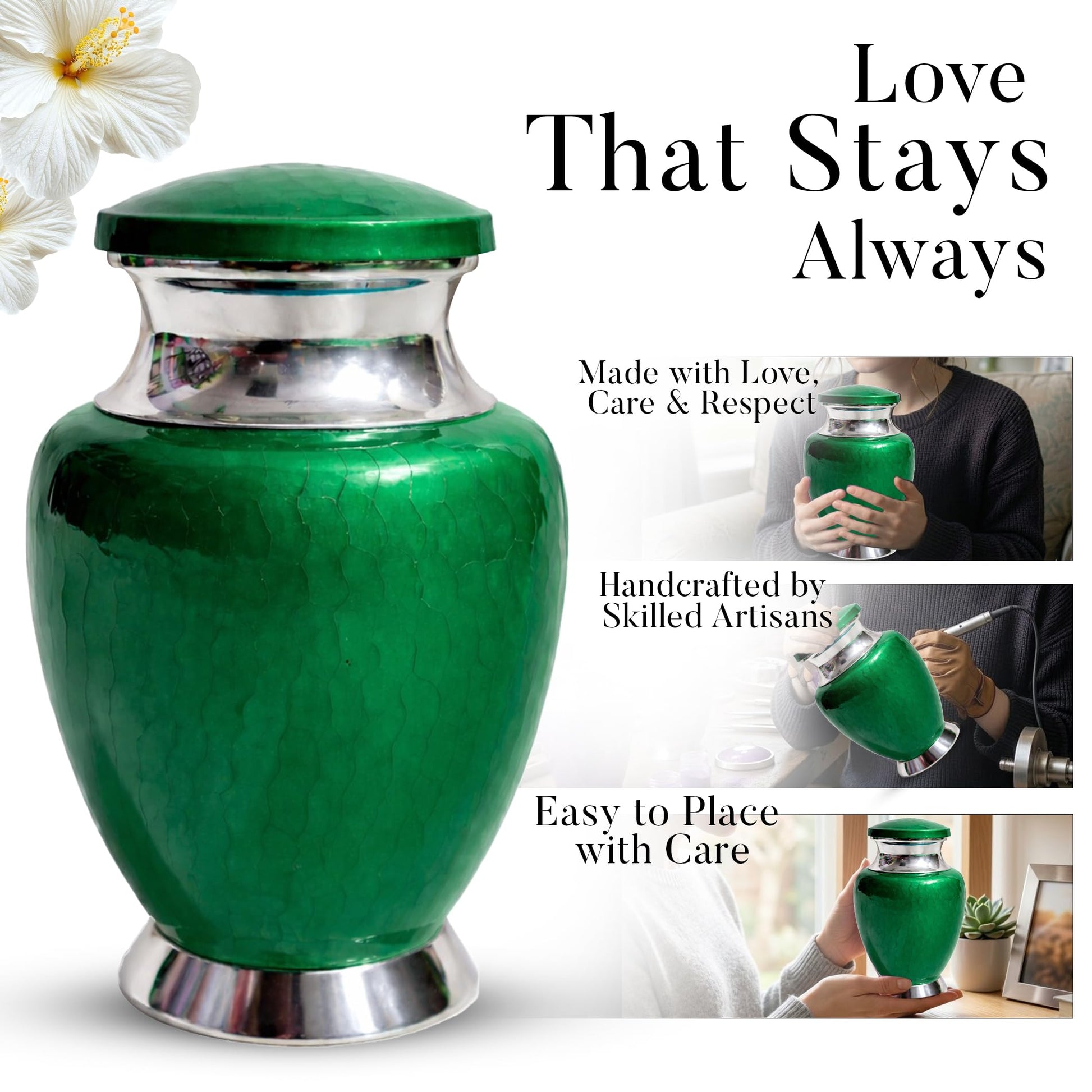 Art Urn for Ashes Adult Male, Color Customization Urns for Human Ash, (Color Theme, Variation 01)