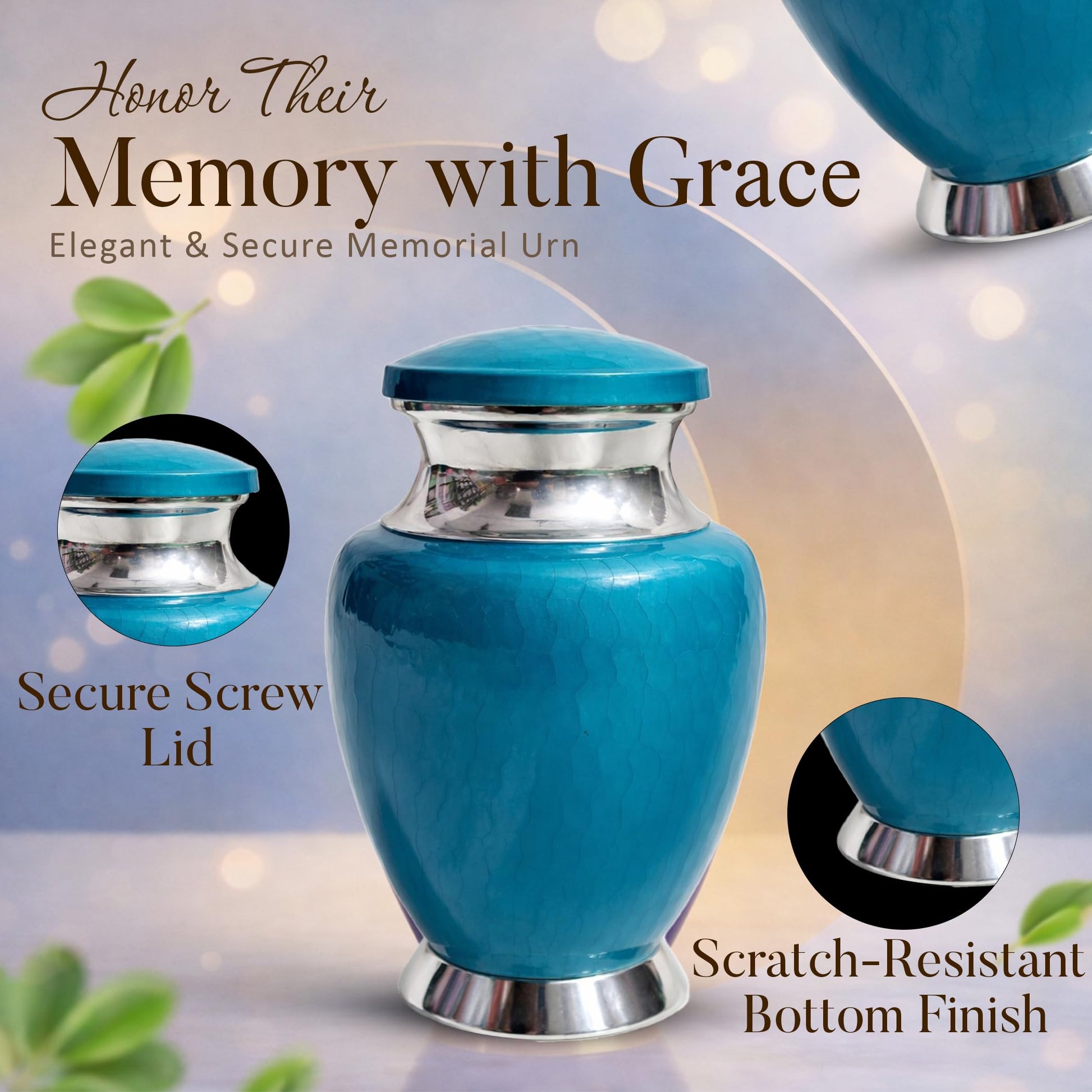 Art Urn for Ashes Adult Male, Color Customization Urns for Human Ash, (Color Theme, Variation 01)
