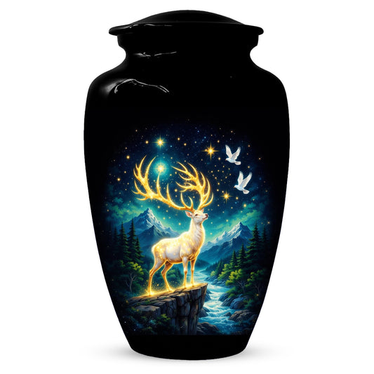 Deer Urn For Human Ashes - Forest Animal Cremation Urns For Male and Female