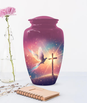 Dove Cremation Urn for Ashes - Cross Religious Urns For Male & Female Ash