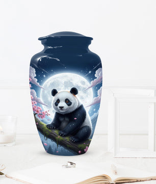 Panda Moonlit Urns For Human Ashes | White Moon Urn For Male and Female