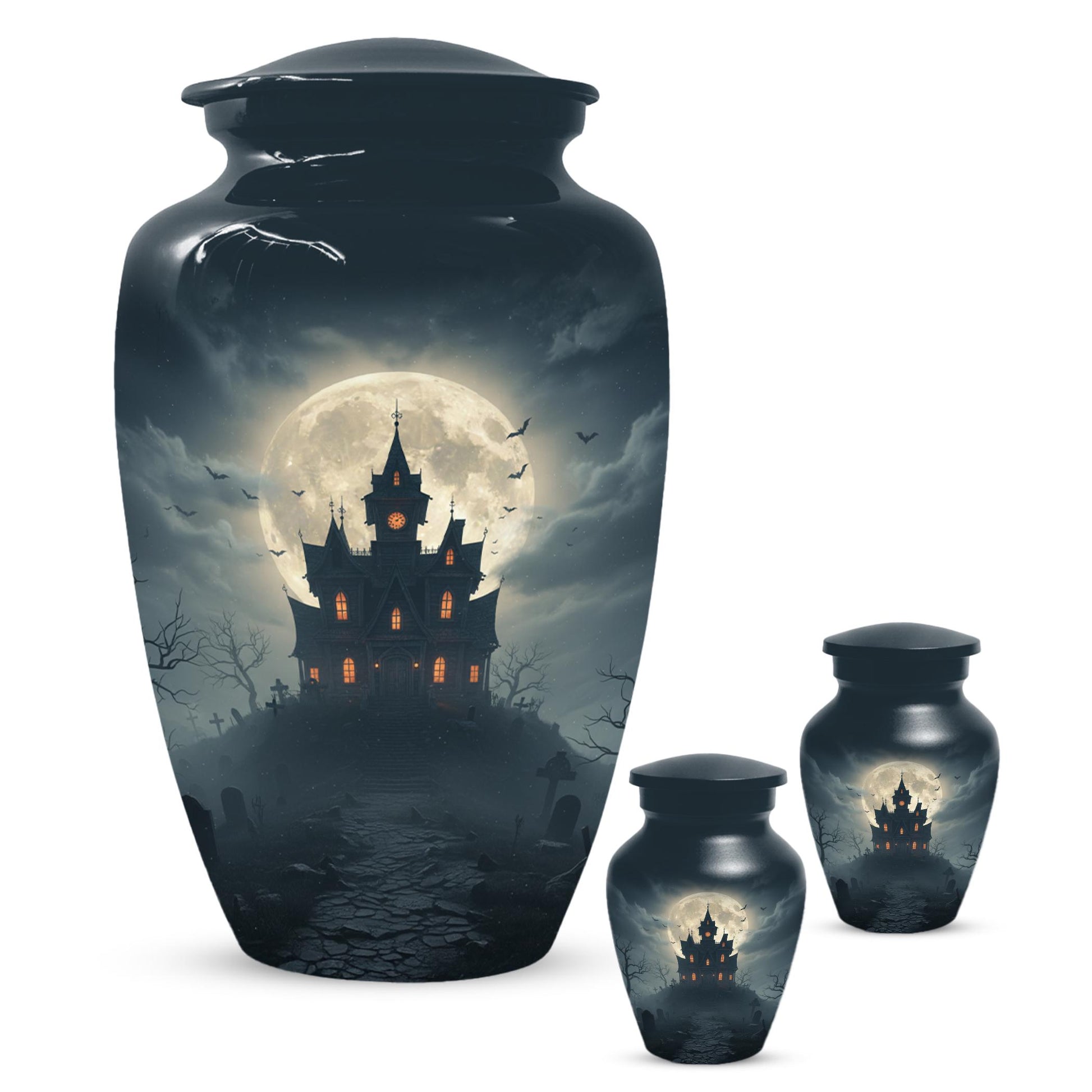 Halloween Urn | Personalized Urns for Burial & Dad’s Ashes | Custom Mini Keepsake