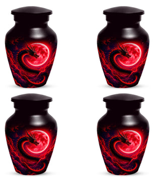 Dragon Urn For Human Ashes - Red Moon Cremation Urns For Adult Male