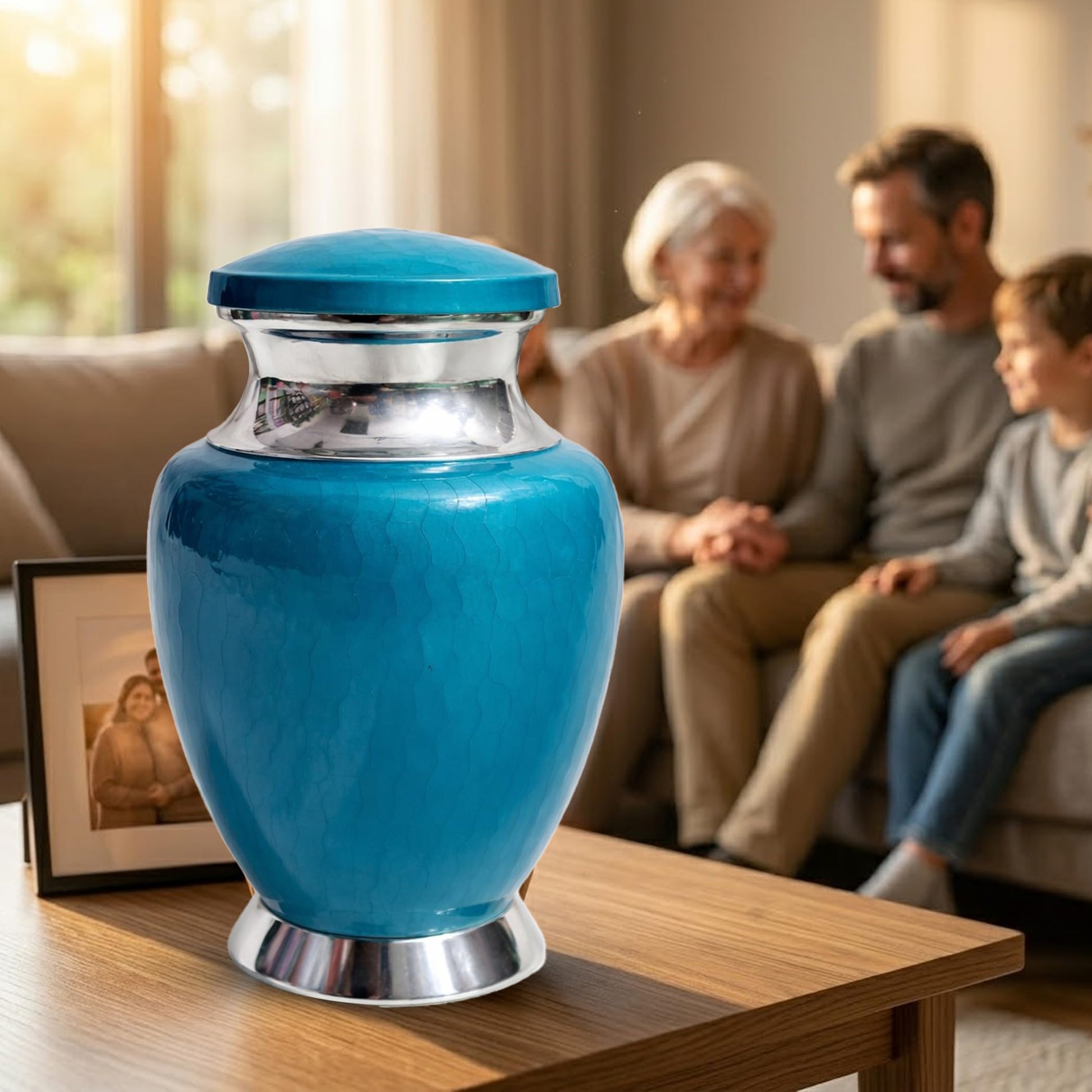 Art Urn for Ashes Adult Male, Color Customization Urns for Human Ash, (Color Theme, Variation 01)