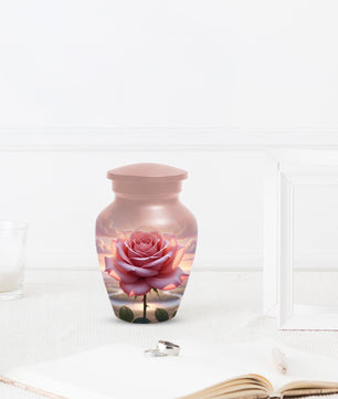Rose Urn For Ashes Female - Pink Flower Cremation Urns For Women
