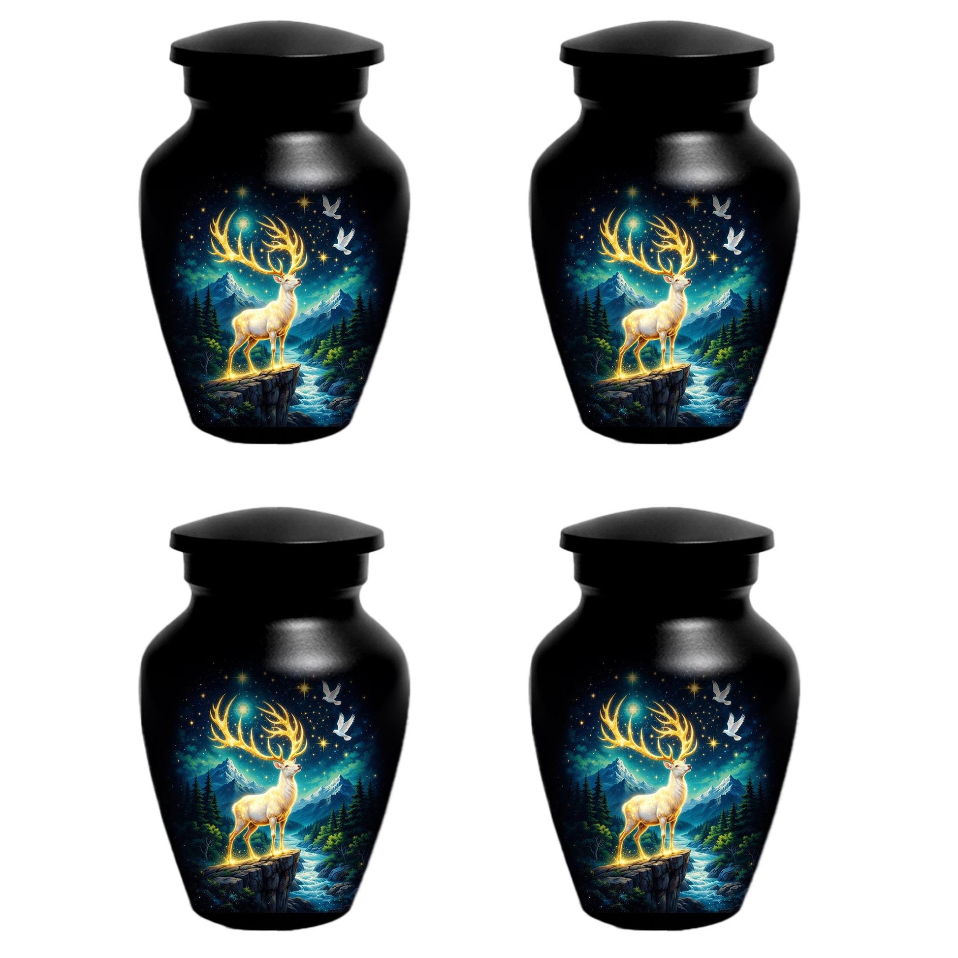 Deer Urn For Human Ashes - Forest Animal Cremation Urns For Male and Female