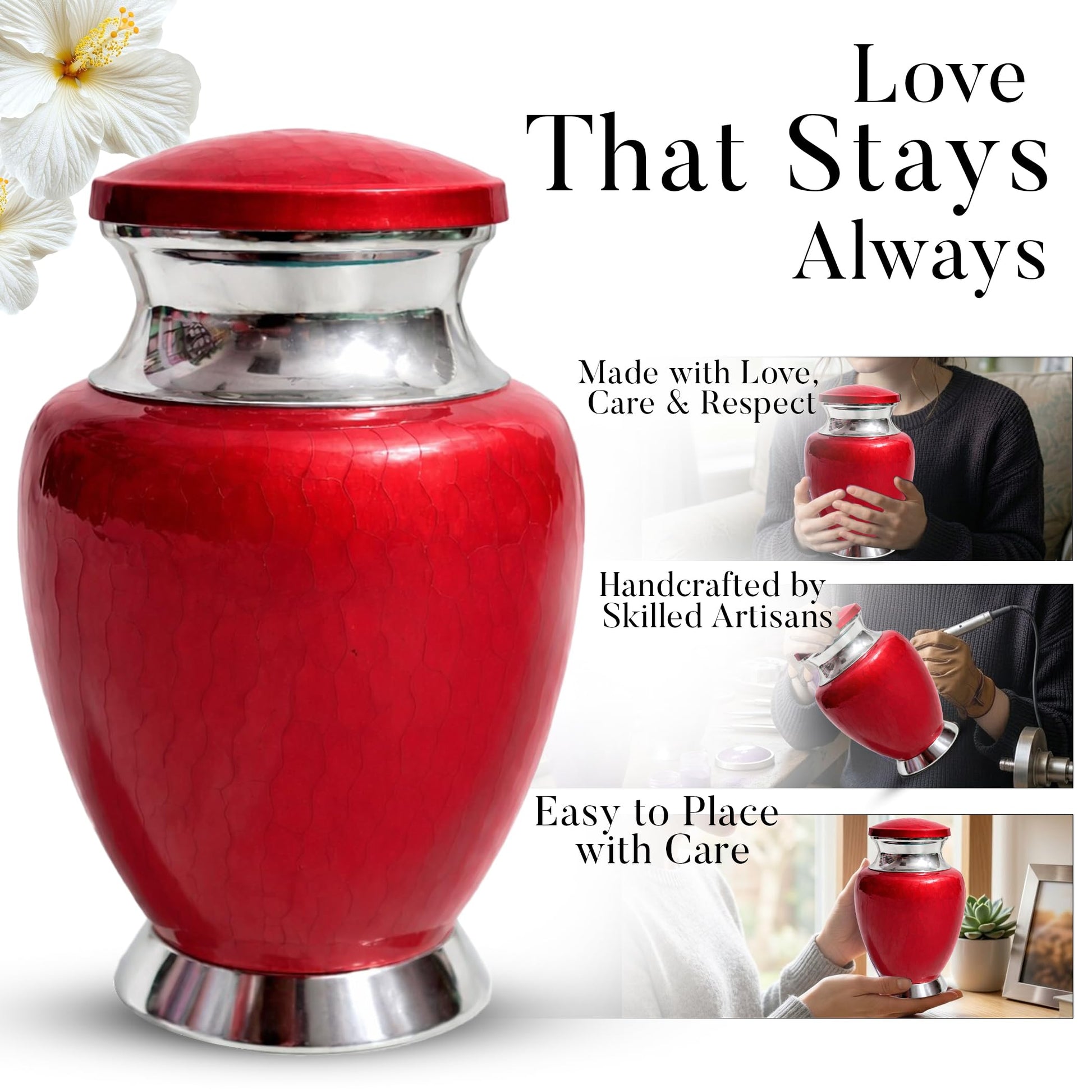 Art Urn for Ashes Adult Male, Color Customization Urns for Human Ash, (Color Theme, Variation 01)