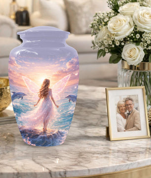 Mermaid Urn For Women Ashes - Fairy Princess Cremation Urns For Female