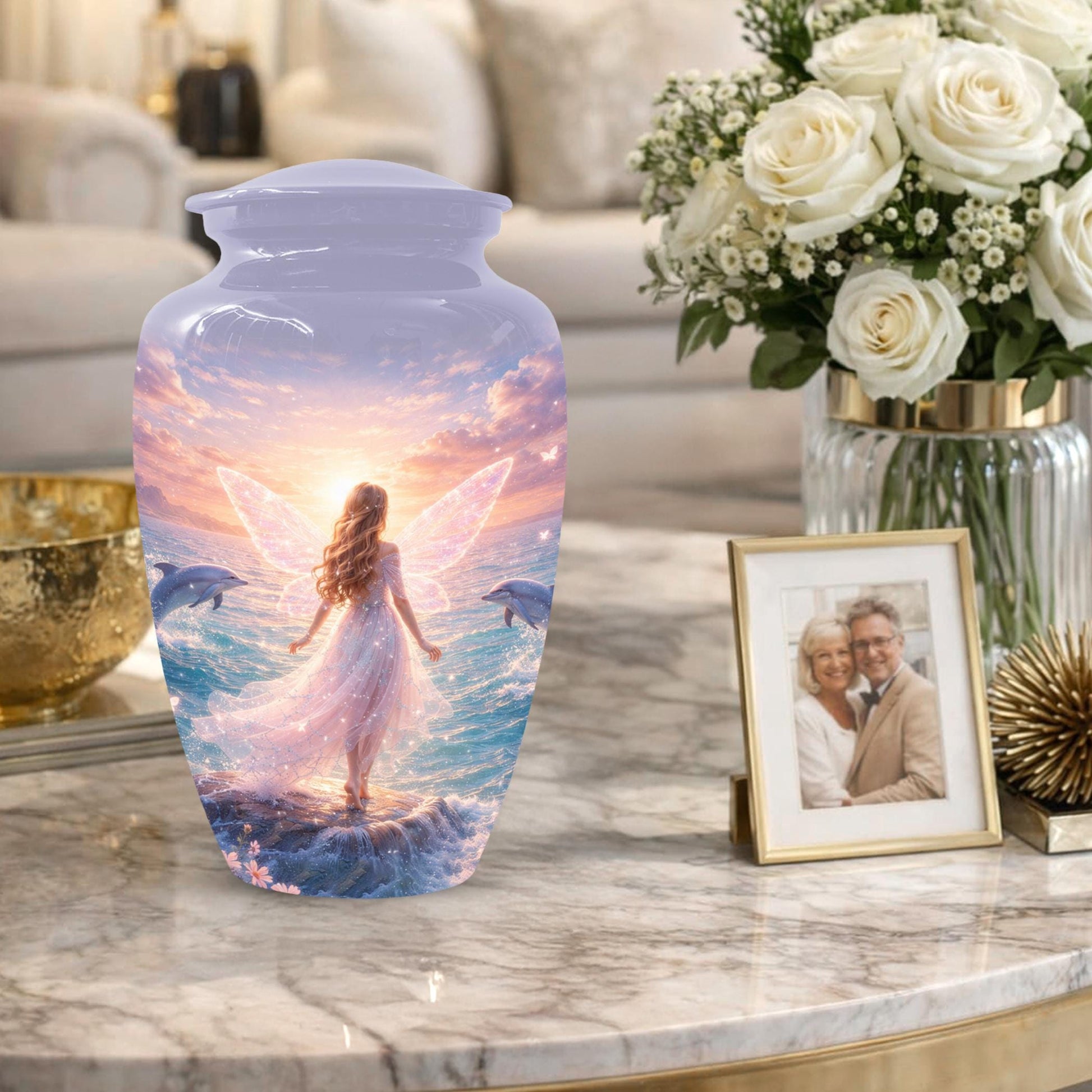 Mermaid Urn For Women Ashes - Fairy Princess Cremation Urns For Female
