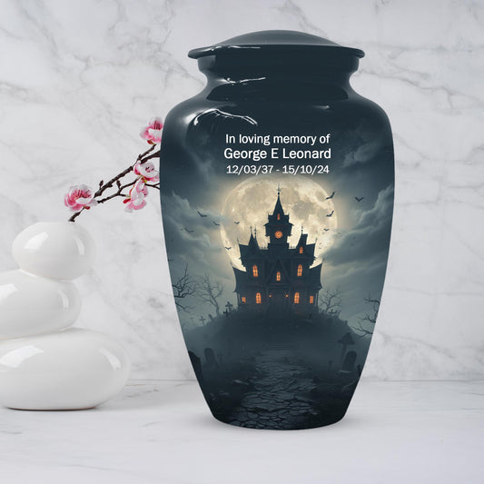 Halloween Urn | Personalized Urns for Burial & Dad’s Ashes | Custom Mini Keepsake