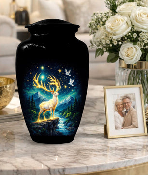 Deer Urn For Human Ashes - Forest Animal Cremation Urns For Male and Female