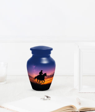 Dallas Cowboy Cremation Urns For Dad, Peronalized Mini Keepsake Small Urn For Adult Male