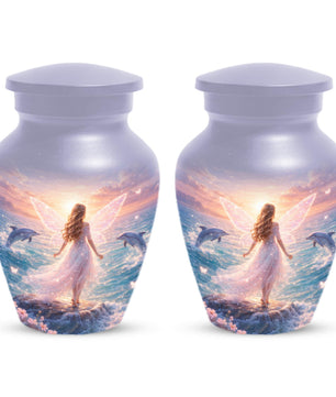 Mermaid Urn For Women Ashes - Fairy Princess Cremation Urns For Female