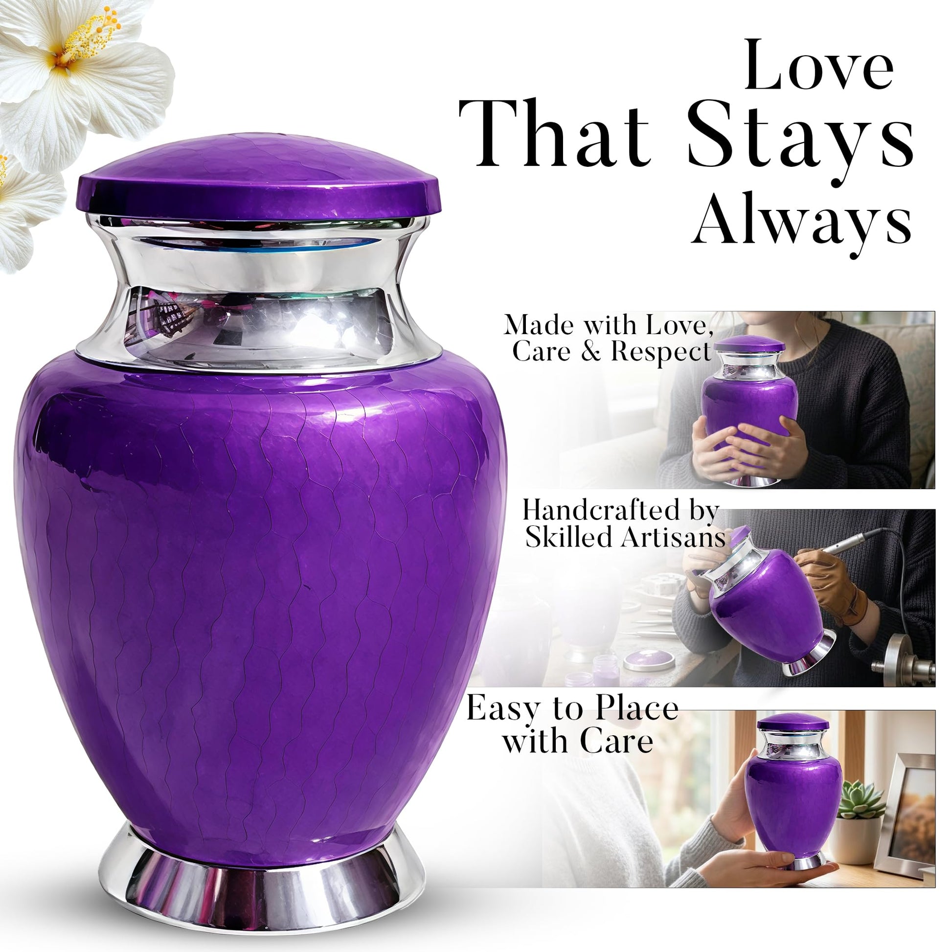Art Urn for Ashes Adult Male, Color Customization Urns for Human Ash, (Color Theme, Variation 01)