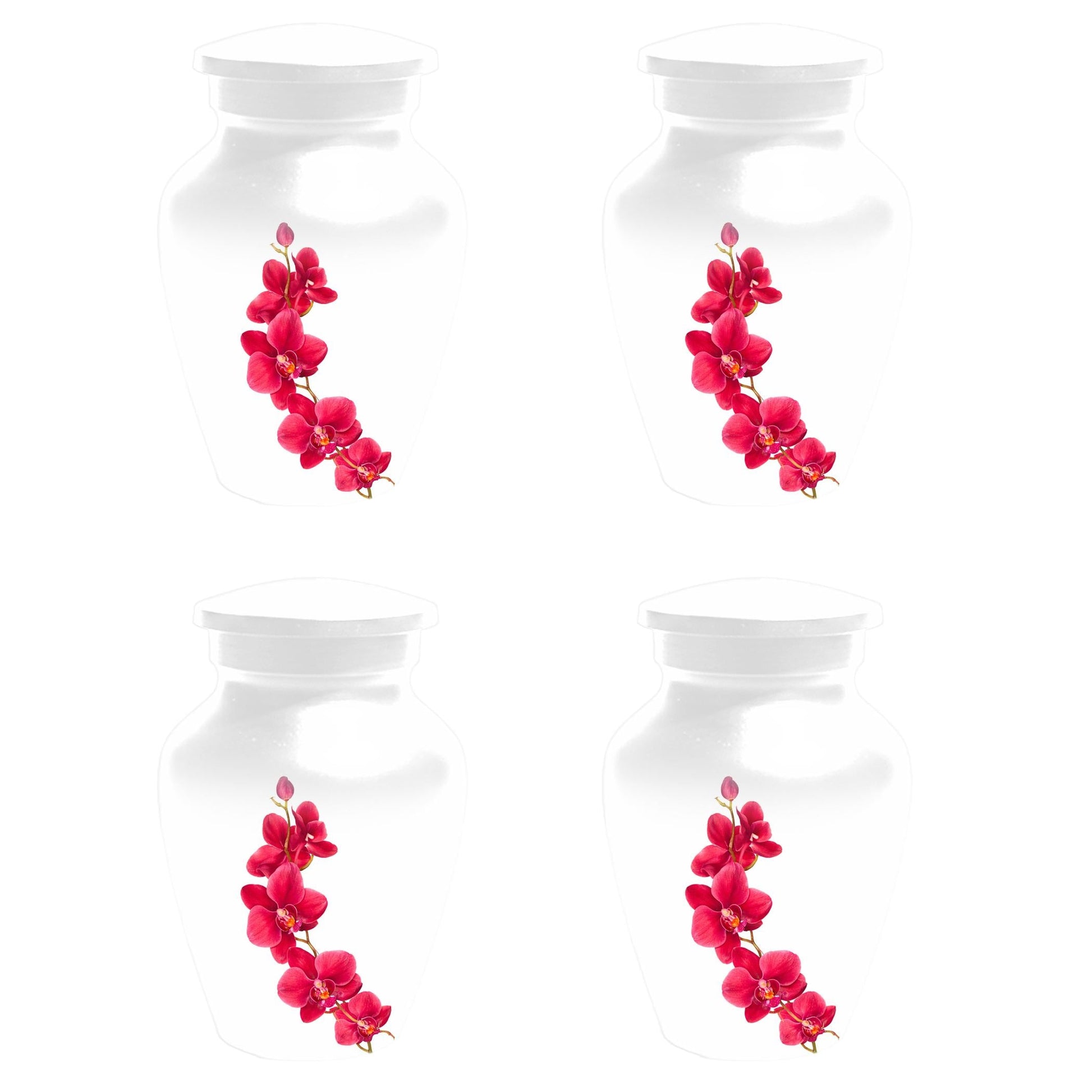 Red Orchid Urn For Ashes - Small Cremation Urns For Men & Women