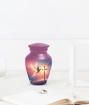 Dove Cremation Urn for Ashes - Cross Religious Urns For Male & Female Ash