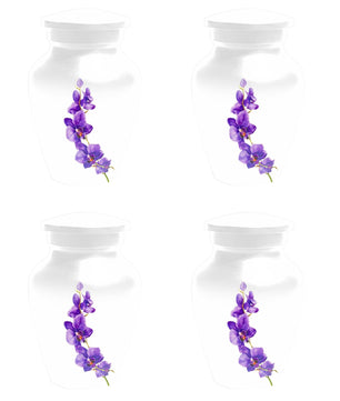 Puprle Orchid Urn For Human Ashes - Flower Mini Urns For Male and Female